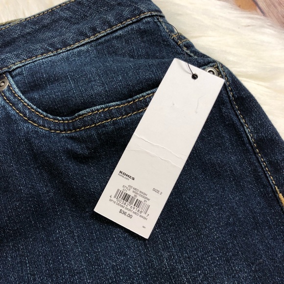 Sonoma | NWT Denim Jean Midi Skirt Dark Wash 2 - Picture 5 of 8